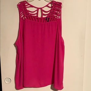 Torrid hot pink sexy sleeveless blouse size 3